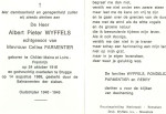 Bidprentje Albert Pieter Wijffels